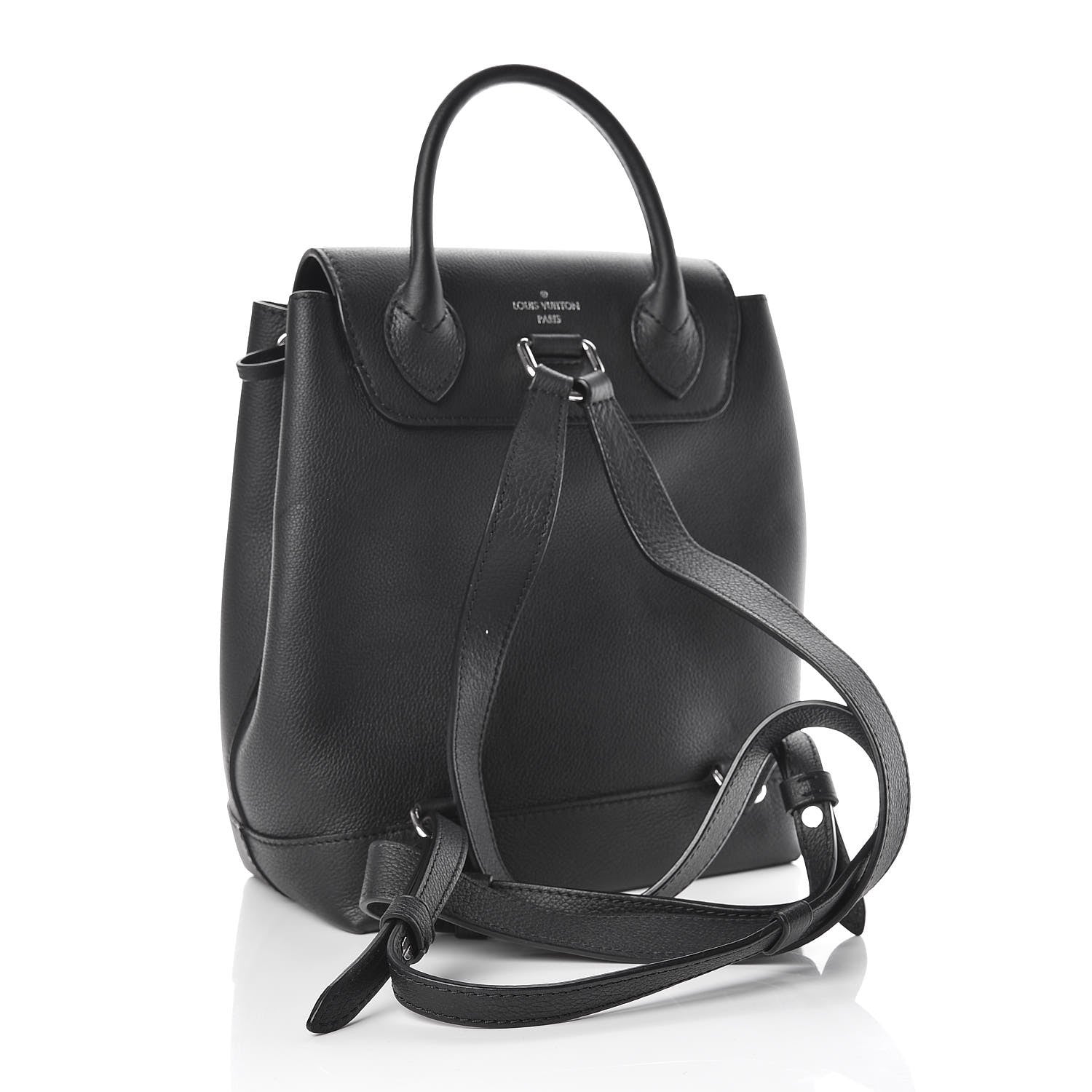 Louis Vuitton Calfskin Lockme Backpack Black 3 of 13