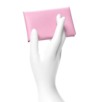 Hermes Epsom Calvi Card Case Mauve Sylvestre 2 of 13