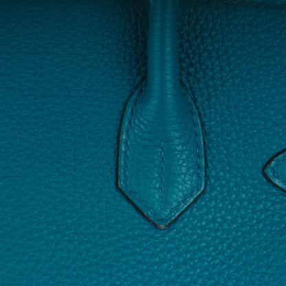 Hermes Taurillon Clemence Birkin 30 Cobalt 26 of 26