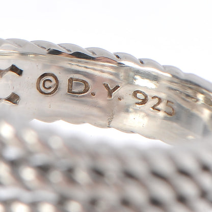 David Yurman Sterling Silver Diamond Prasiolite 10mm Petite Wheaton Ring 52 6 5 of 5