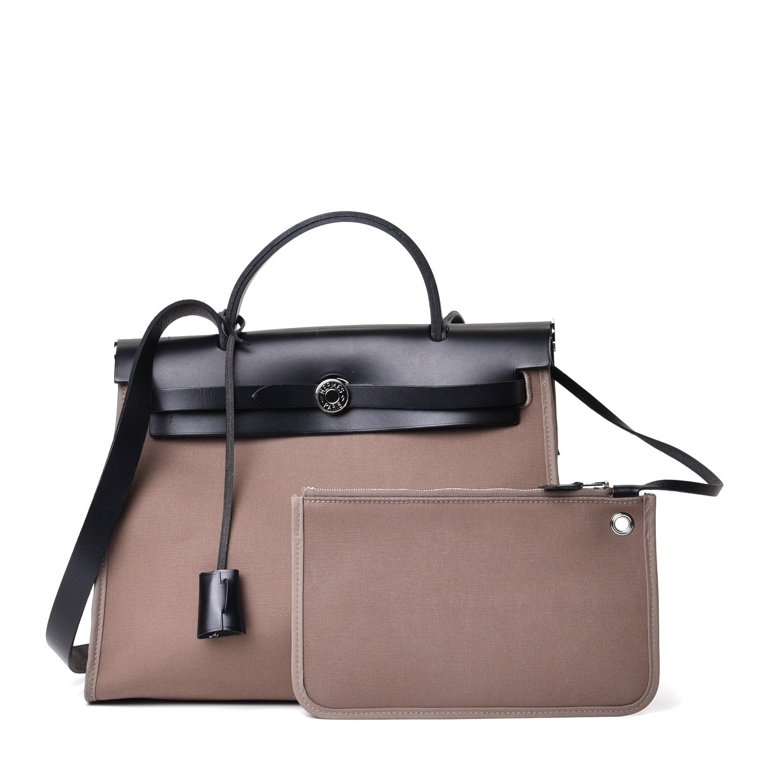 Hermes Vache Hunter Toile Herbag Zip 31 PM Etoupe Ebene 1 of 16