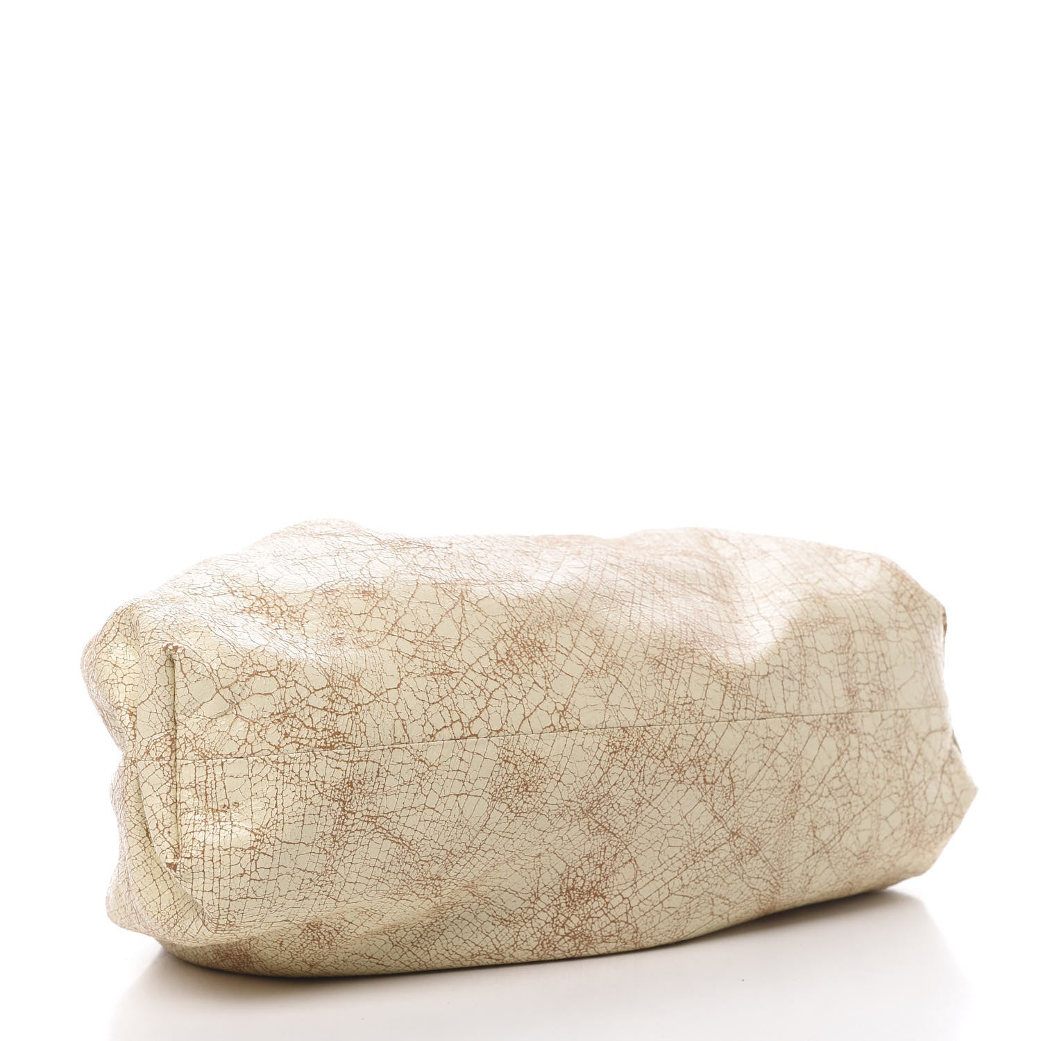 Bottega Veneta Crackled Calfskin The Pouch Oversized Clutch Zabaione 4 of 11