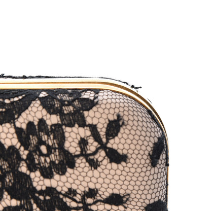Alexander McQueen Lace Knuckle Duster Clutch Black Beige 10 of 10