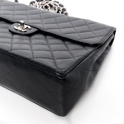 Chanel Caviar Jumbo Single Flap Black 12 of 14