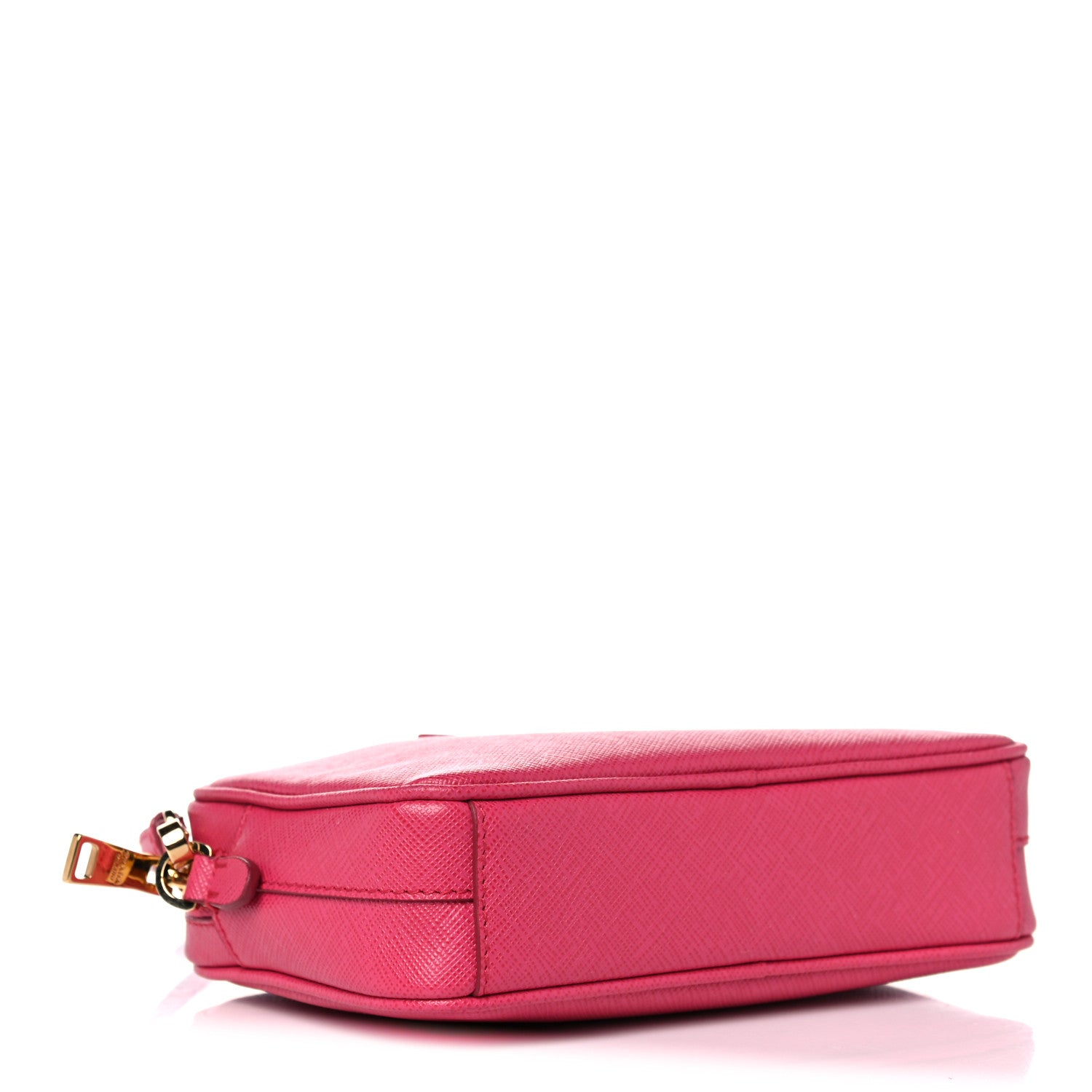 Prada Saffiano Mini Monochrome Camera Crossbody Bag Magenta 4 of 9