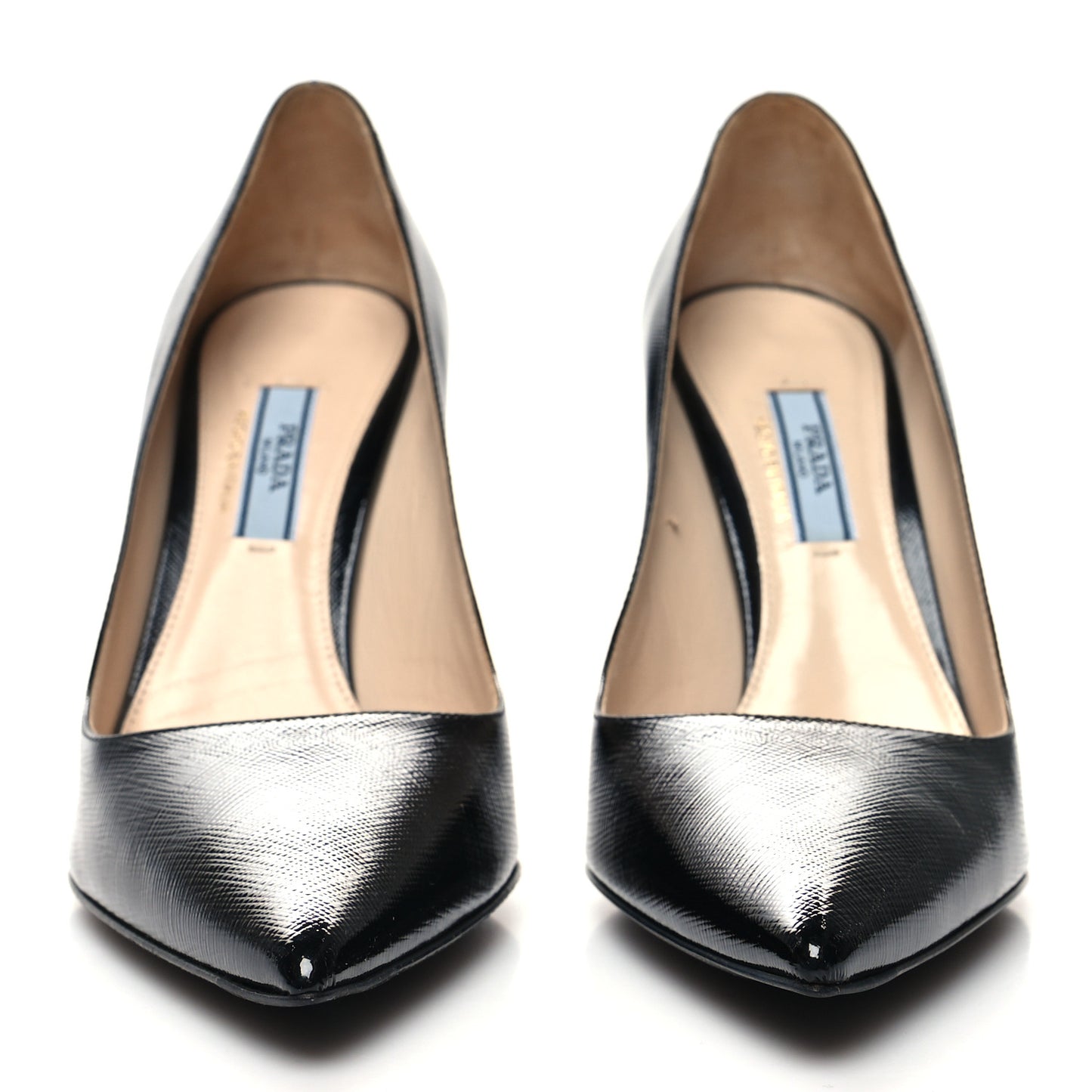 Saffiano Patent Pumps 38 Black