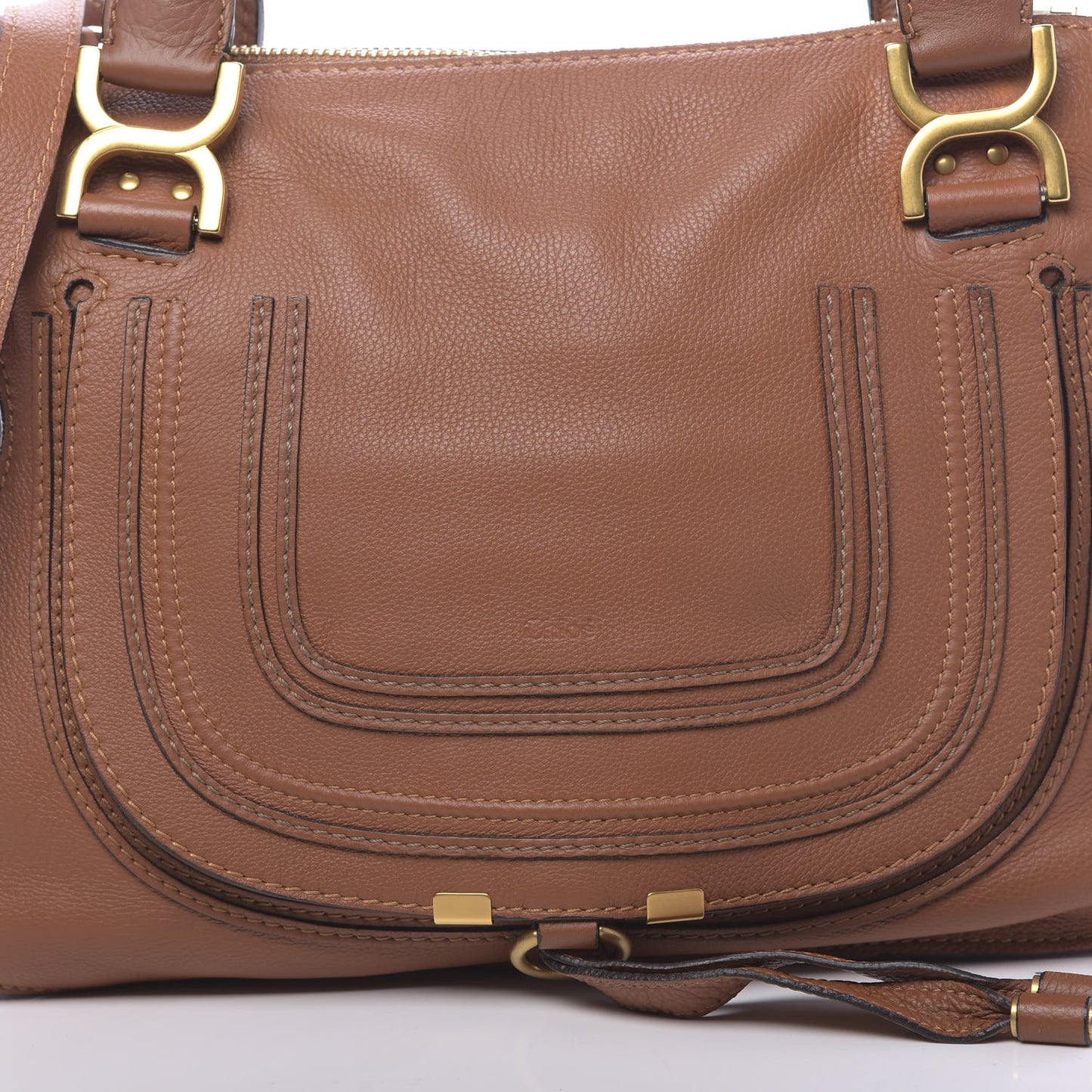 Calfskin Medium Marcie Satchel Tan