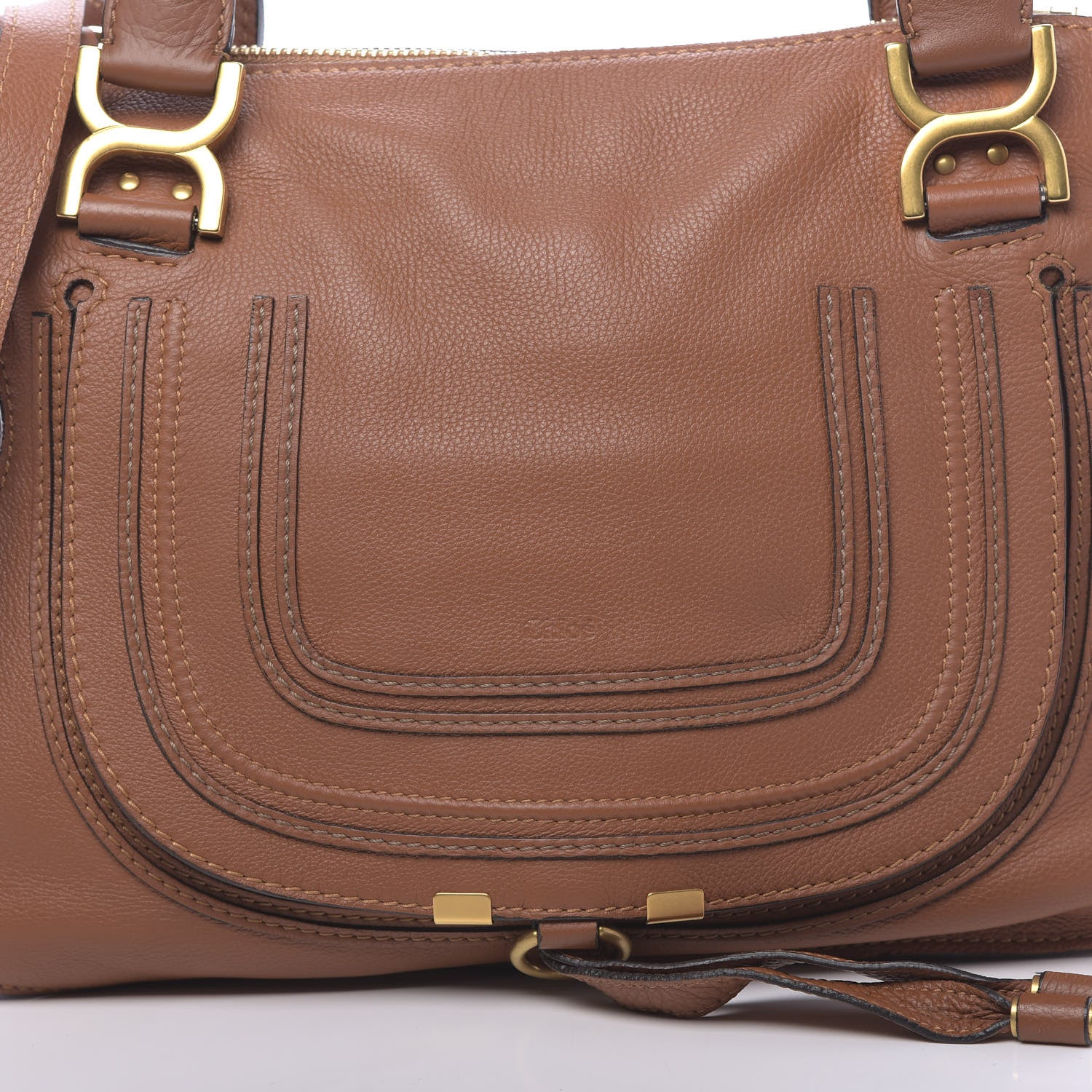 Chloe Calfskin Medium Marcie Satchel Tan 7 of 14