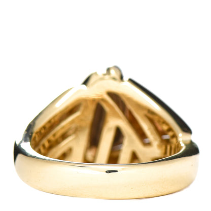 Bulgari 18K Rose Yellow White Gold Tri-Tone Triangle Ring 48 4.5 4 of 6