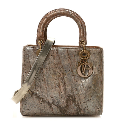 Christian Dior X LEE BUL Treated Calfskin Medium Lady Dior Art Bronze 1 of 9