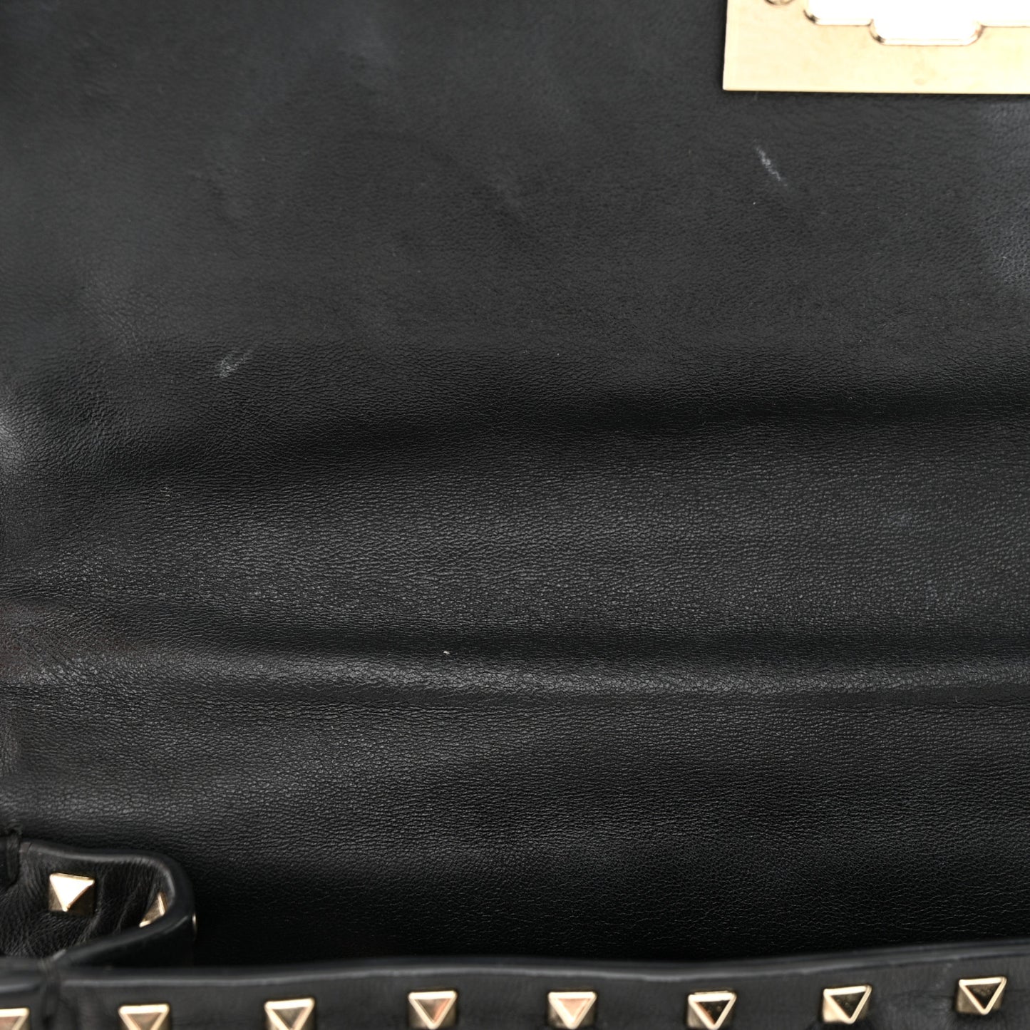 Nappa Medium Rockstud Spike Shoulder Bag Black