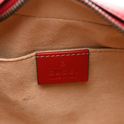 Gucci Calfskin Matelasse Small GG Marmont Chain Shoulder Bag Hibiscus Red 6 of 11