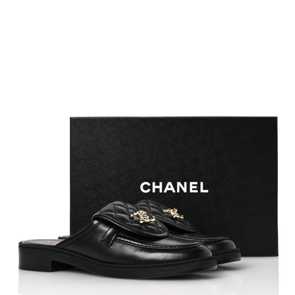 Chanel Lambskin Quilted CC Turnlock Mules 39.5 Black 13 of 13