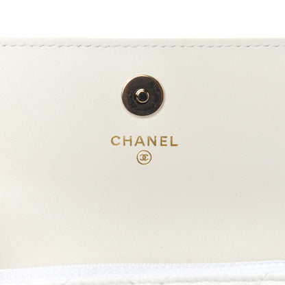 Chanel Calfskin Quilted Maxi Pearls Clutch With Chain White 8 of 12