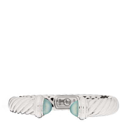 David Yurman Sterling Silver Chalcedony 10mm Waverly Bracelet 1 of 3