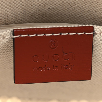 Gucci Textured Calfskin Mini Horsebit 1955 Top Handle Bag Beige Red 6 of 12