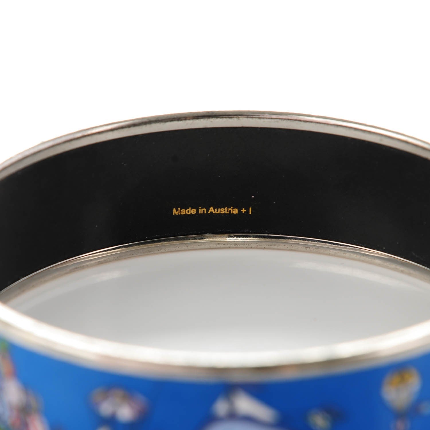 Hermes Enamel Printed Wide Les Folies Du Ciel Bracelet 70 4 of 5