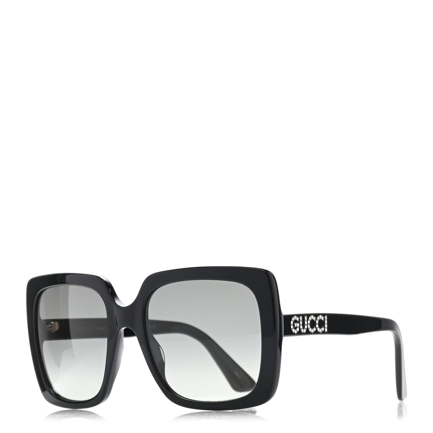 Crystal Square Frame GG Sunglasses GG0418S Black