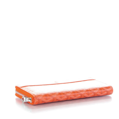 Goyard Goyardine Matignon Zip Around GM Wallet Orange 4 of 6