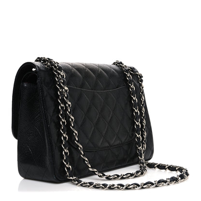 Chanel Caviar Quilted Jumbo Double Flap Black 3 of 11