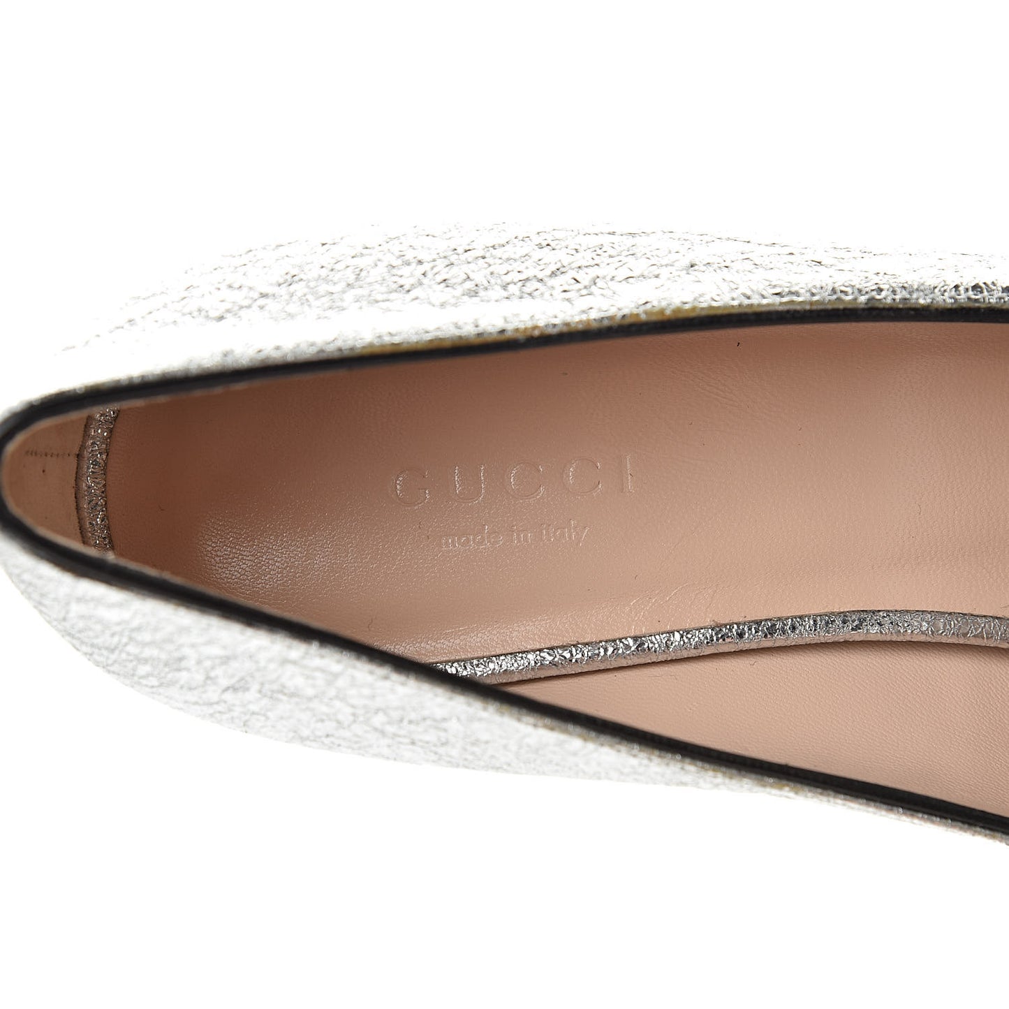 Galassia GG Marmont Fringe 50mm Loafer Pumps 38 Argento