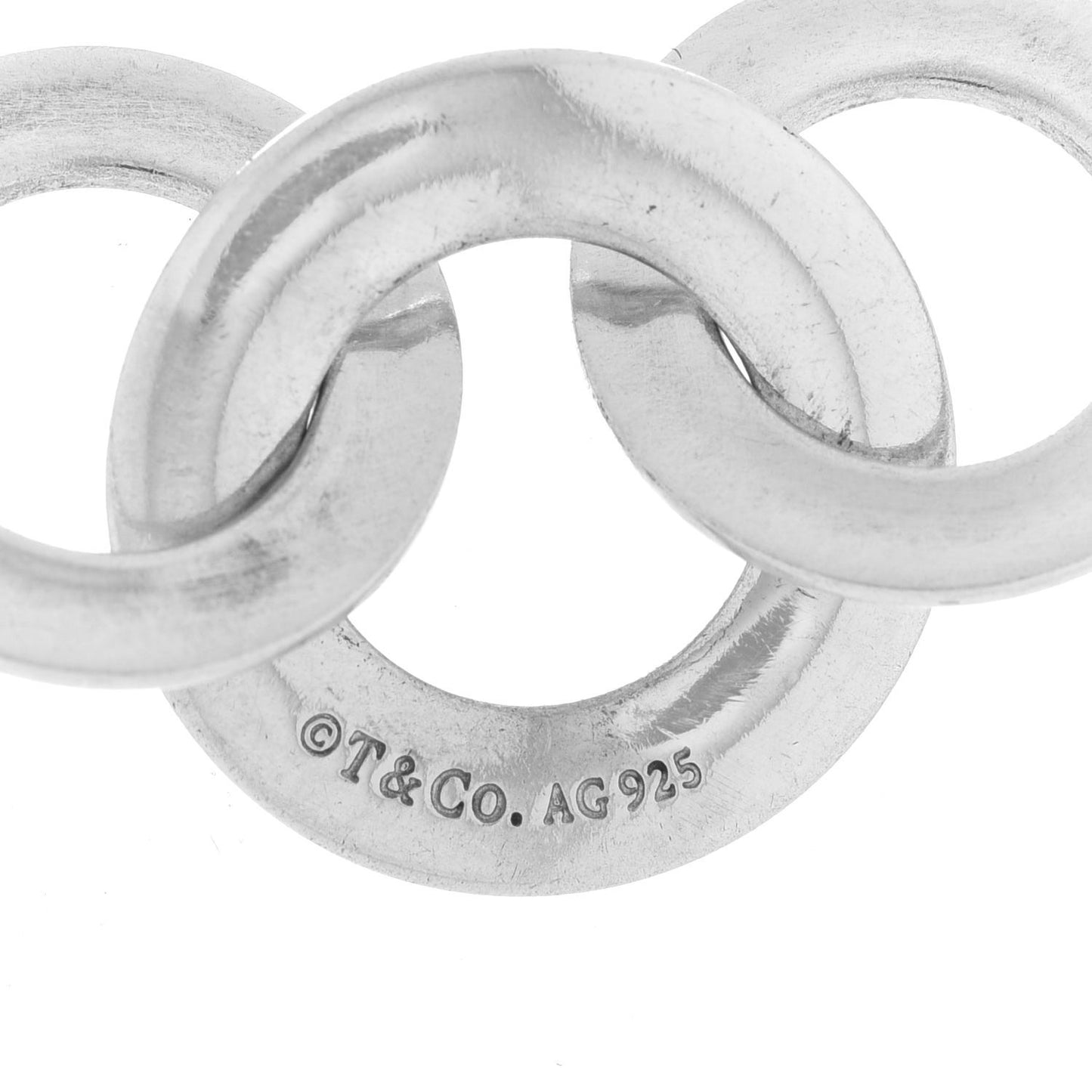 Sterling Silver 1837 Interlocking Circles Station Long Necklace