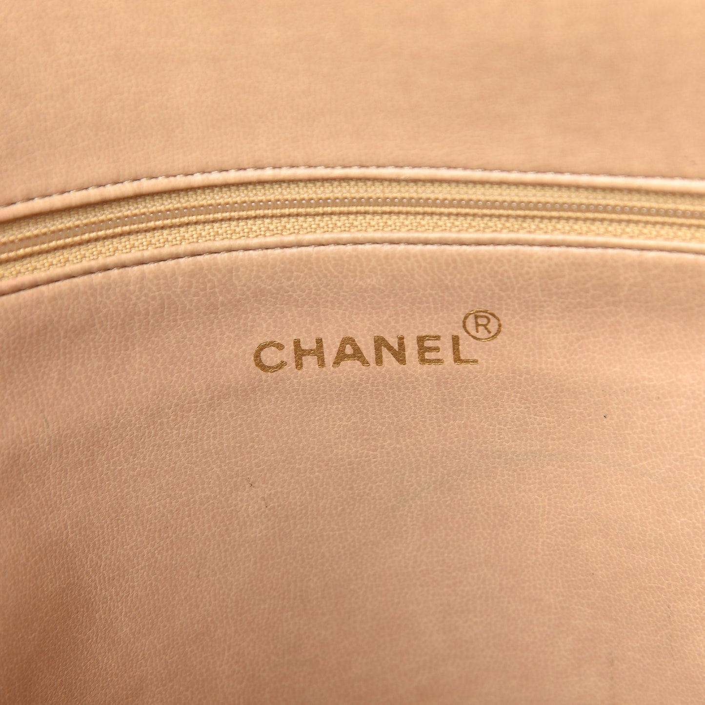 Lambskin CC Shoulder Bag Beige