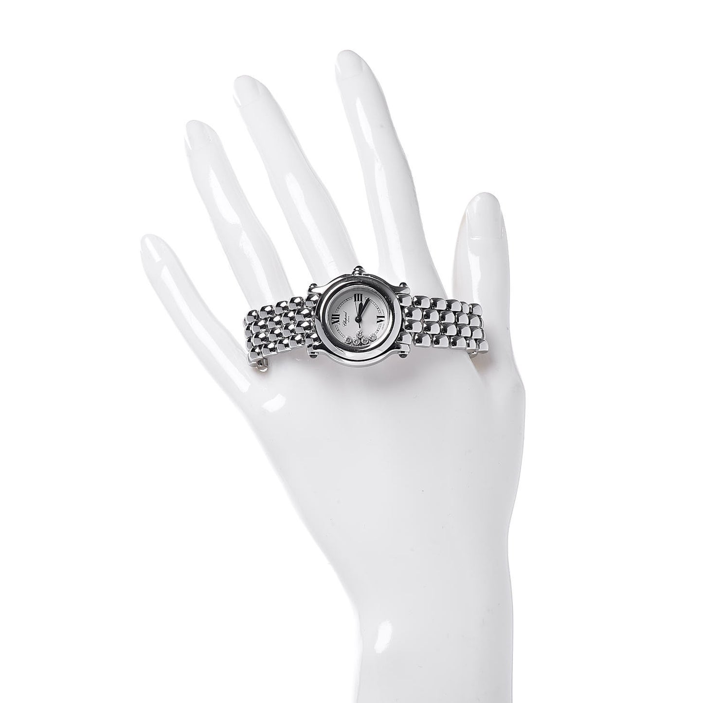 Stainless Steel 5 Diamond 26mm Happy Sport Quartz Watch