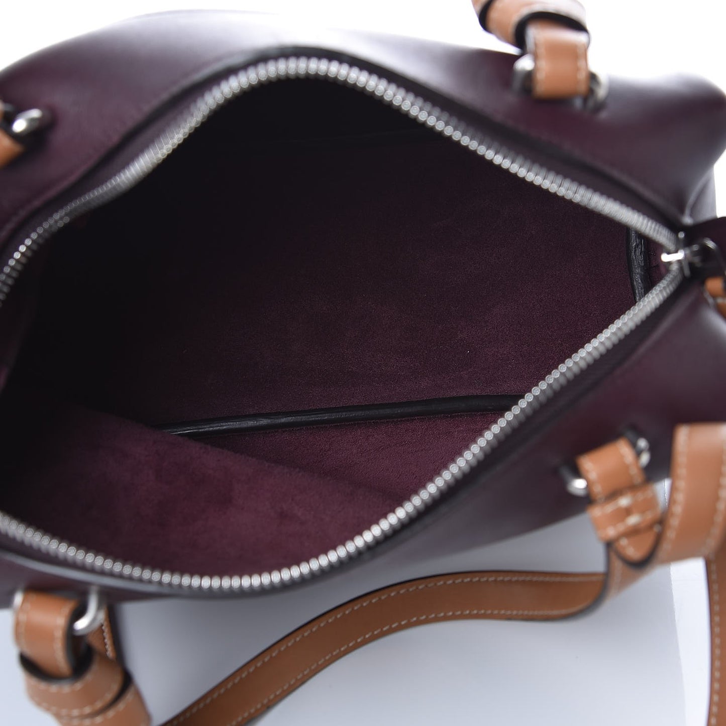 Lambskin Small Soft Cube Satchel Burgundy