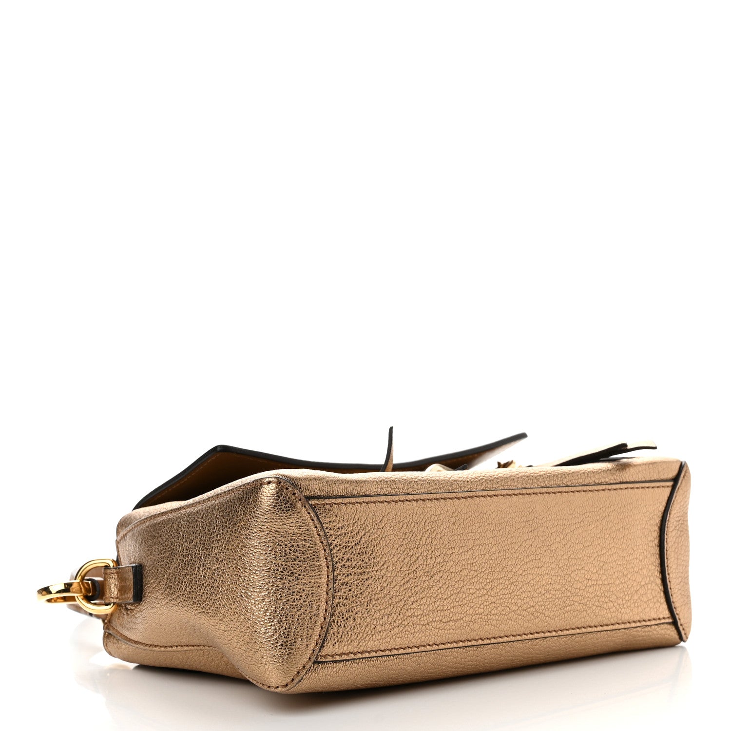 Chloe Metallic Calfskin Mini Faye Day Shoulder Bag Gold 4 of 10