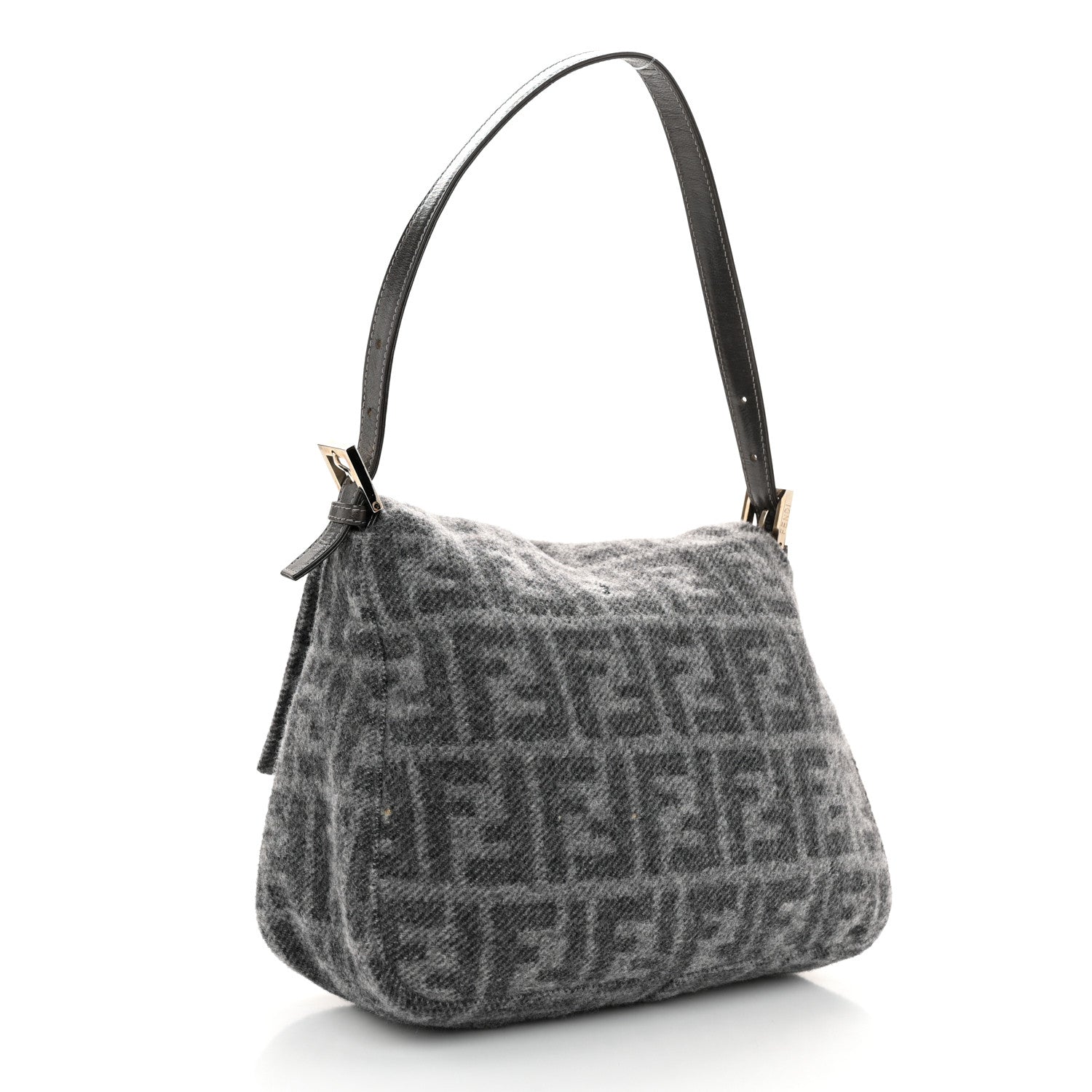 Fendi Wool Zucca Mama Baguette Grey 3 of 9