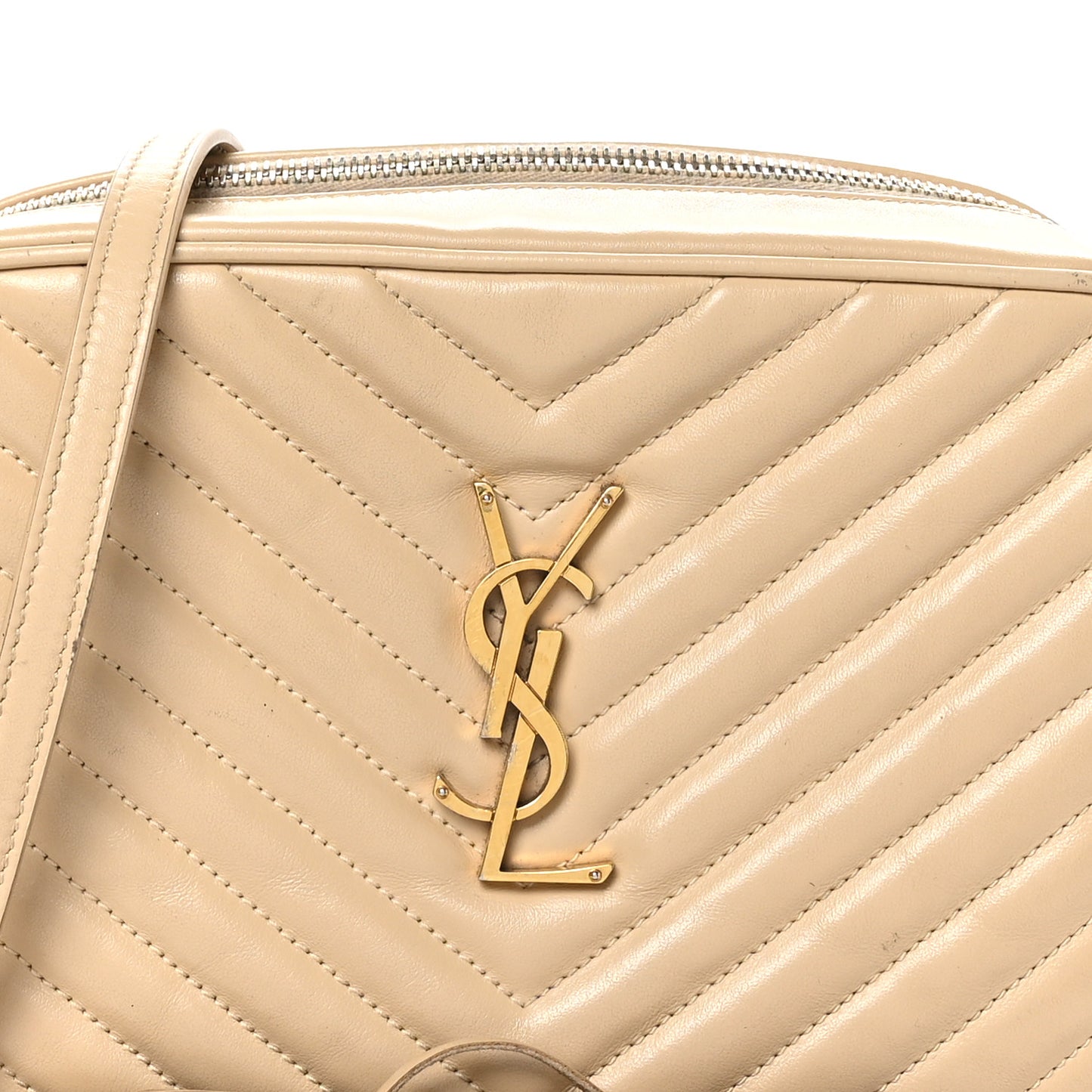 Calfskin Matelasse Monogram Lou Camera Bag Dark Beige