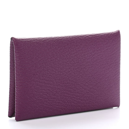 Hermes Chevre Mysore Calvi Card Case Anemone 3 of 8
