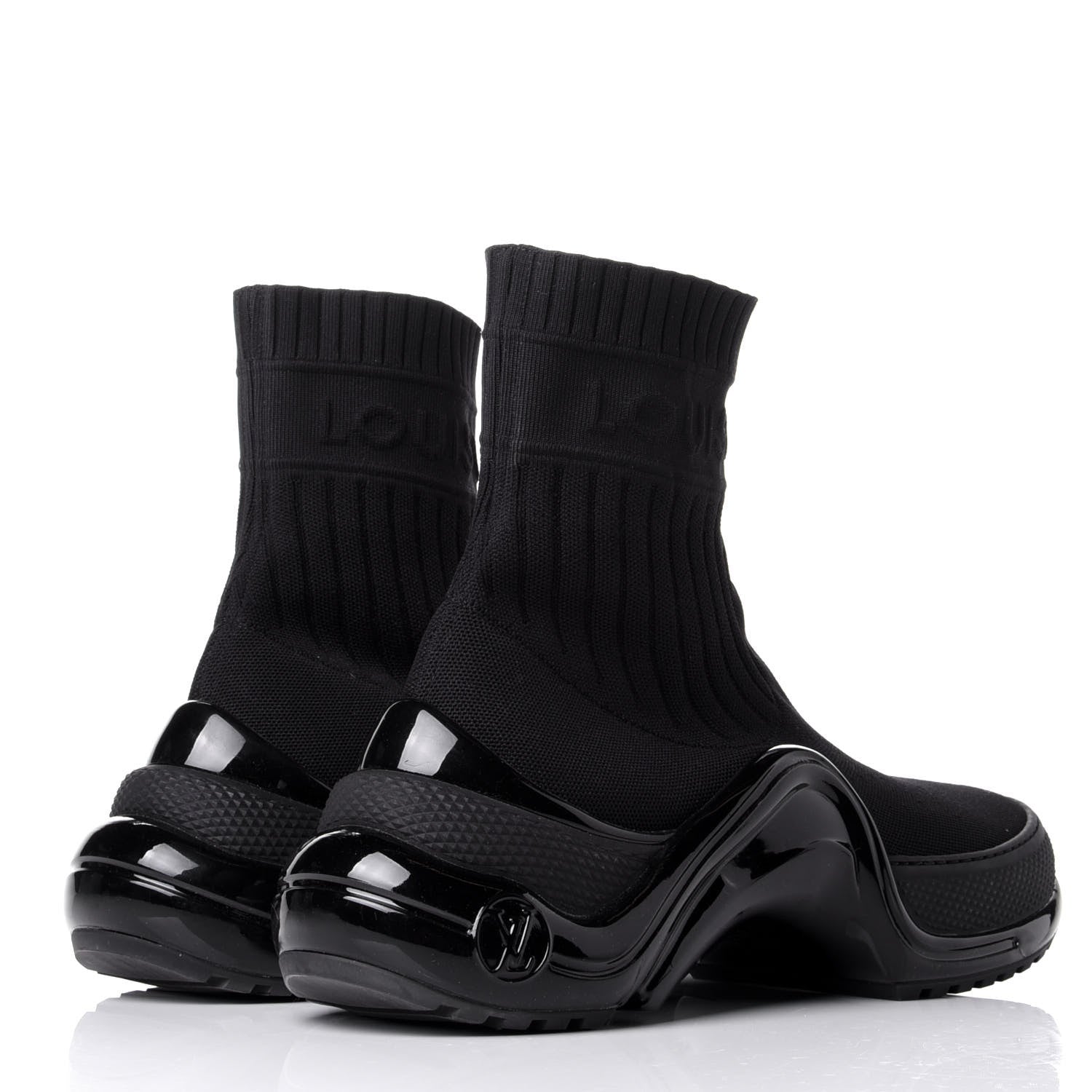 Louis Vuitton Stretch Textile LV Archlight Sneaker Boots 38.5 Black 4 of 10
