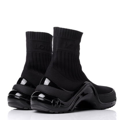 Louis Vuitton Stretch Textile LV Archlight Sneaker Boots 38.5 Black 4 of 10