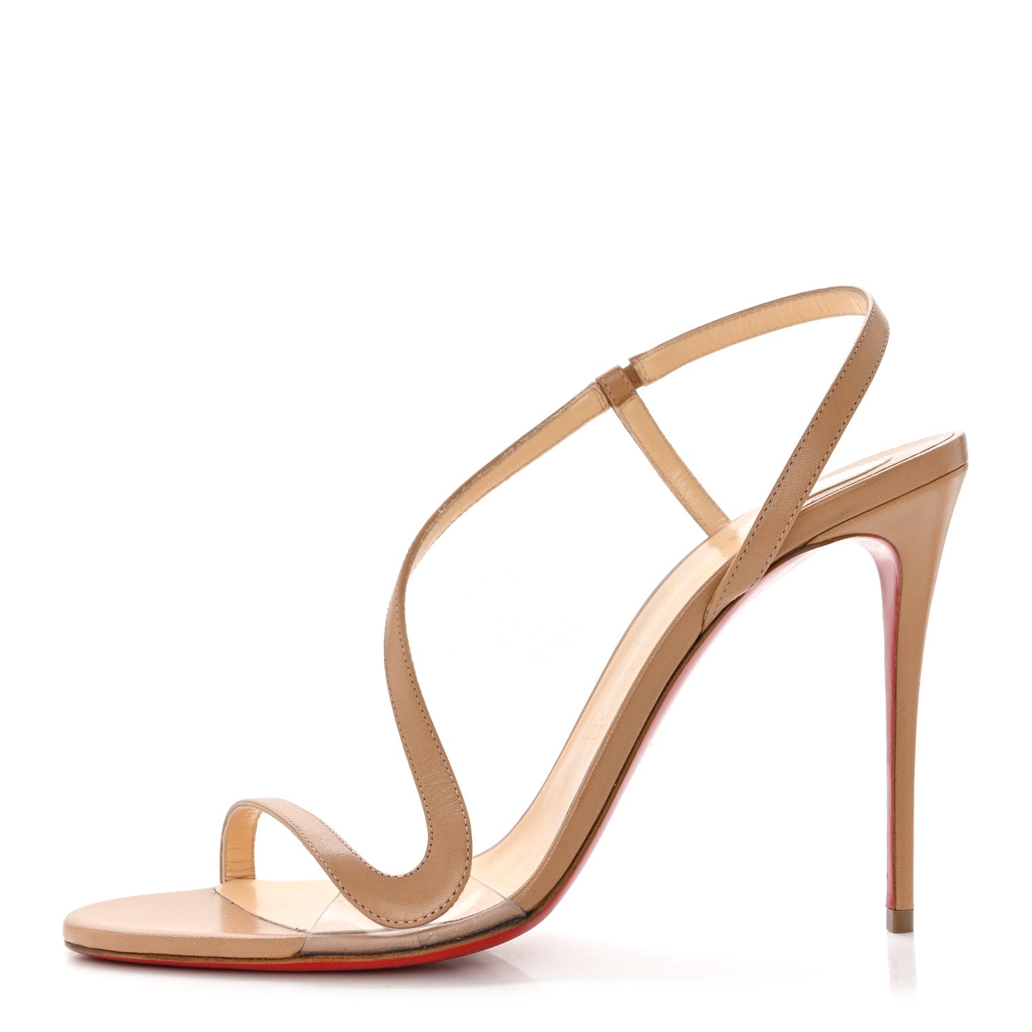 Christian Louboutin Nappa Rosalie 100 Sandals 41 Beige 1 of 7