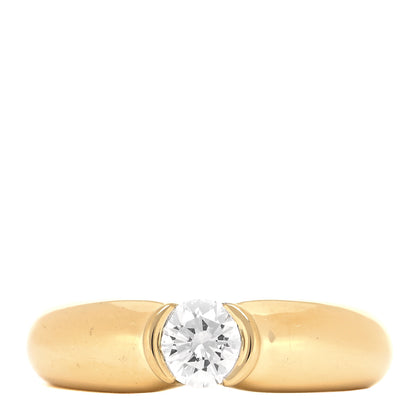 Cartier 18K Yellow Gold Diamond .57ct C De Cartier Solitaire Ring 51 5.75 1 of 4