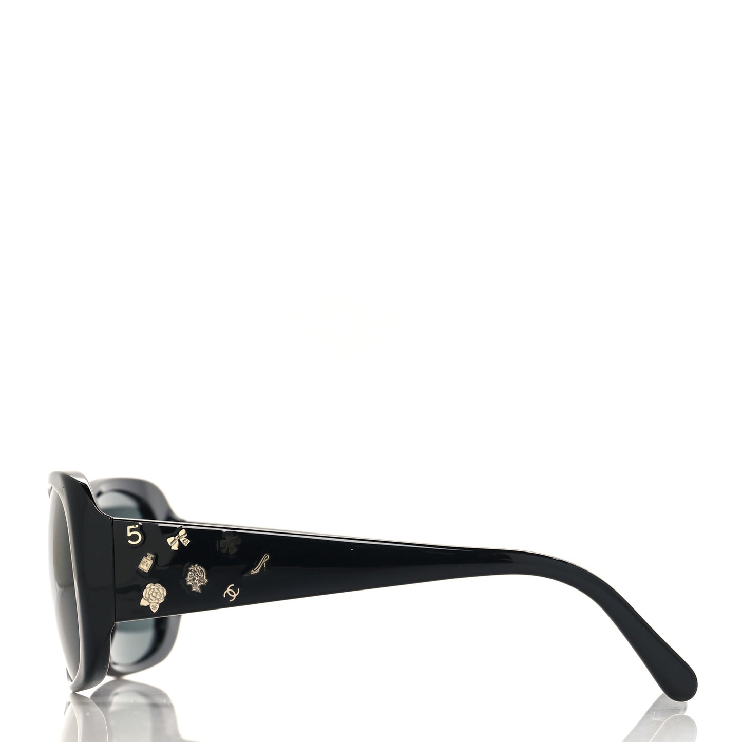Acetate Charms Sunglasses 5123 Black