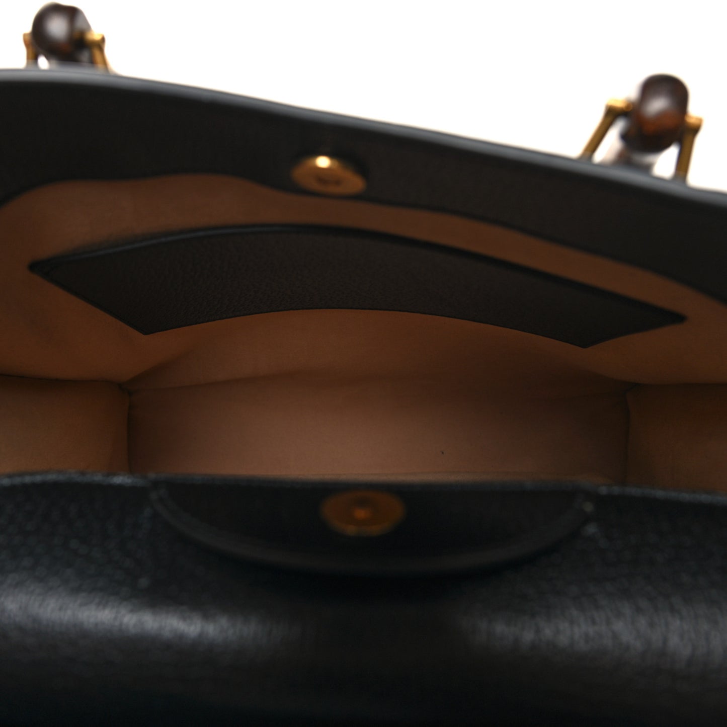 Wonka Grain Calfskin Large Diana Tote Bag Black
