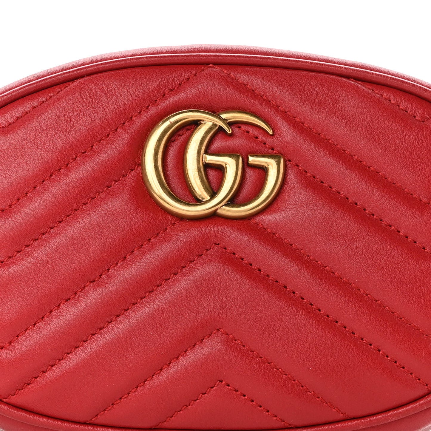 Calfskin Matelasse GG Marmont Belt Bag 75 30 Hibiscus Red