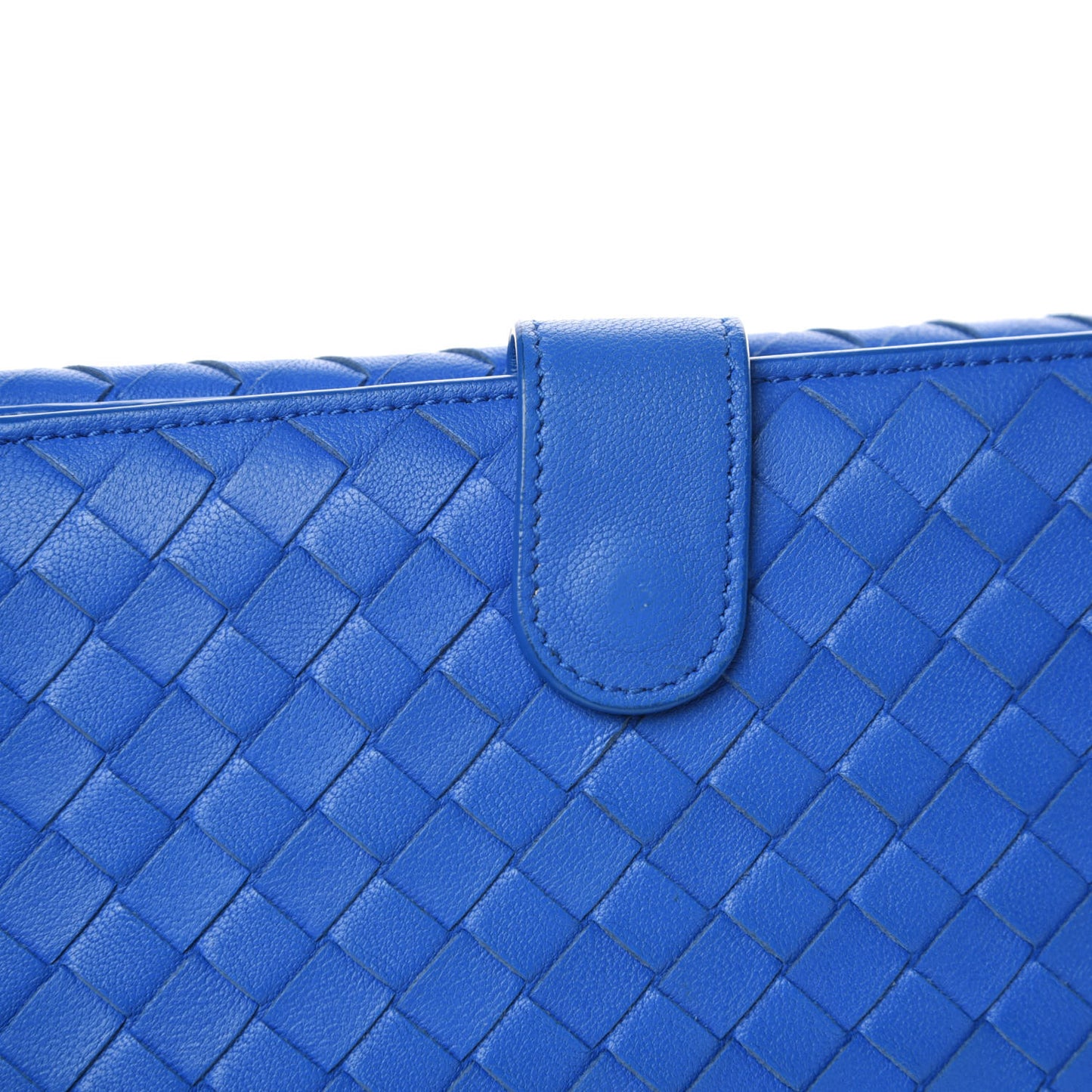 Nappa Intrecciato Continental Wallet Signal Blue