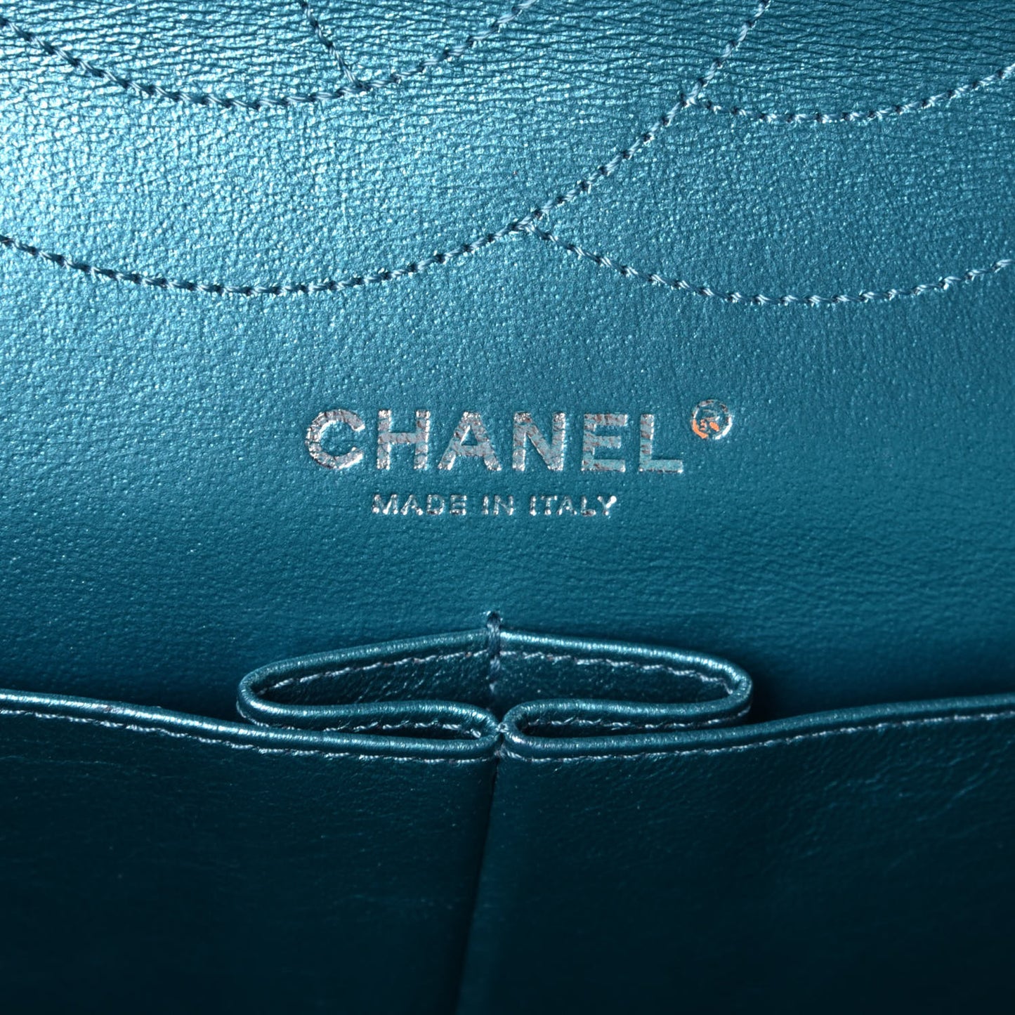 Metallic Calfskin Quilted 2.55 Reissue 227 Flap Turquoise