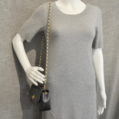 Chanel Lambskin Quilted Mini Flap Black 3 of 10