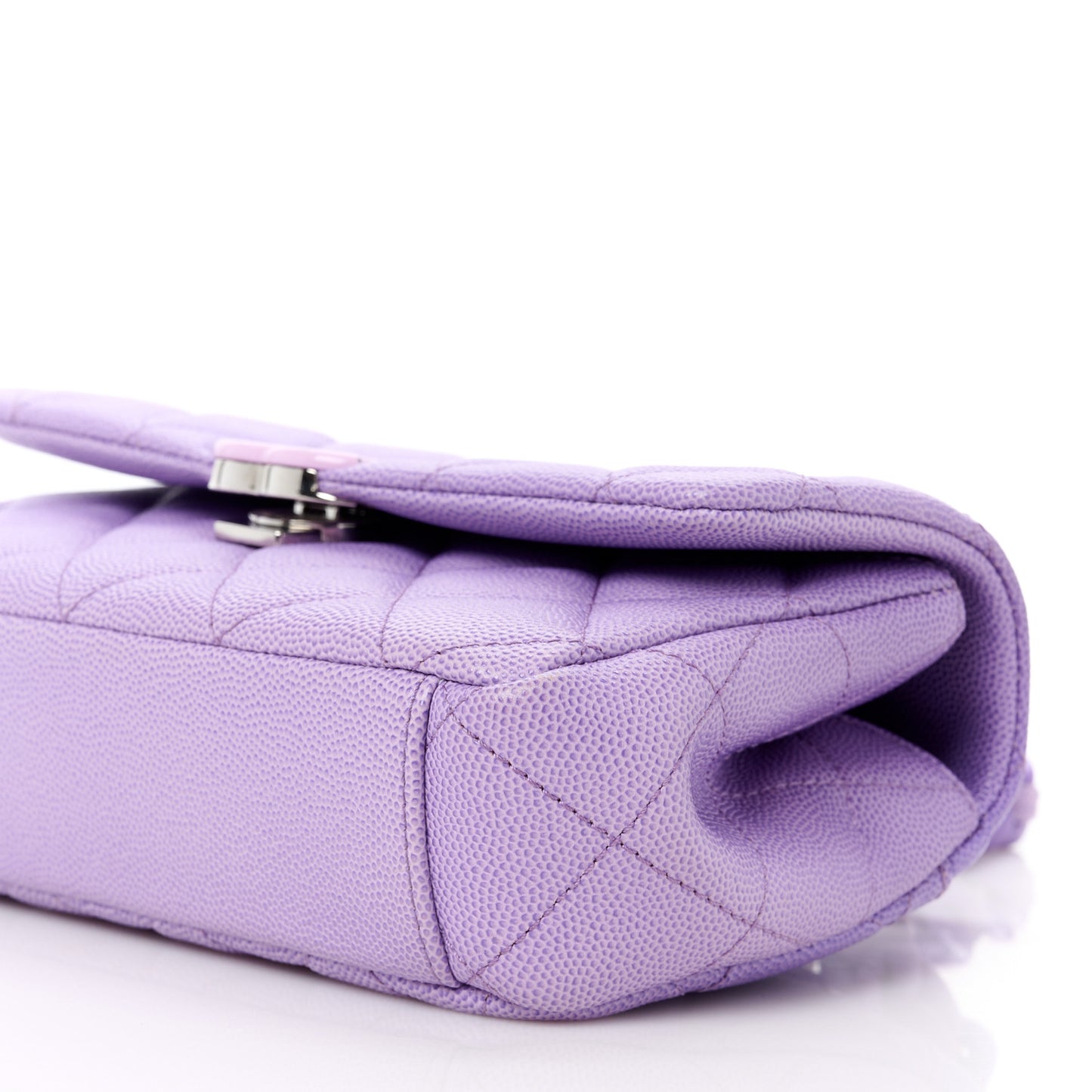 Shaded Caviar Quilted My Everything Small Flap Purple Light Purple
