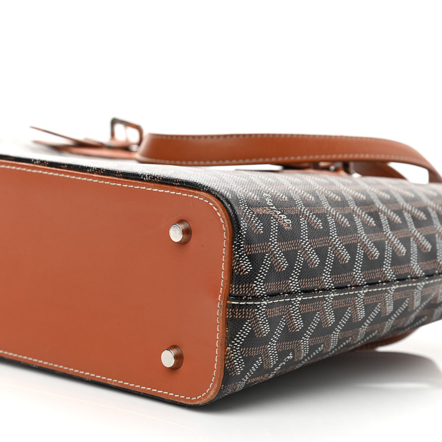 Goyard Goyardine Sac Marie Galante MM Black Gold 9 of 10
