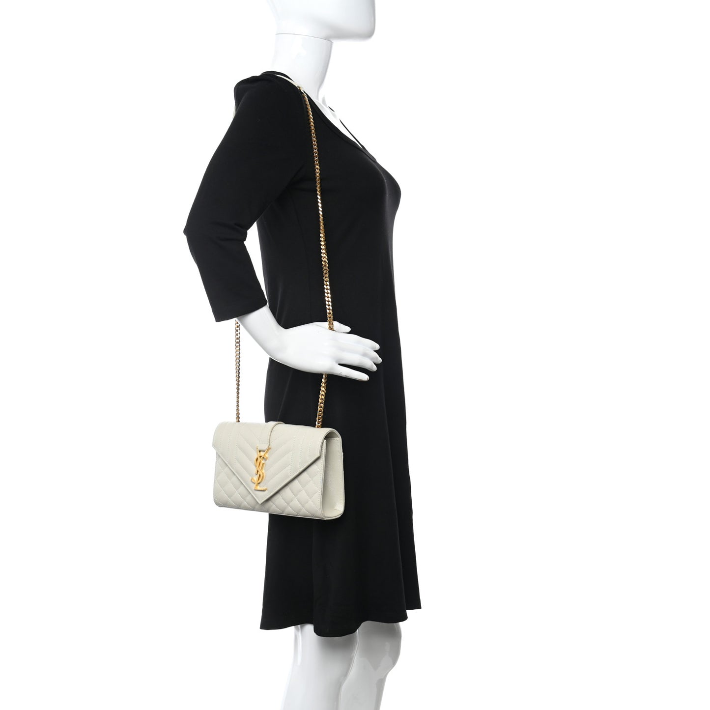 Grain De Poudre Textured Mixed Matelasse Triquilt Small Monogram Satchel Crema Soft