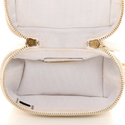 Chanel Caviar Quilted Mini Top Handle Vanity With Chain White 5 of 11