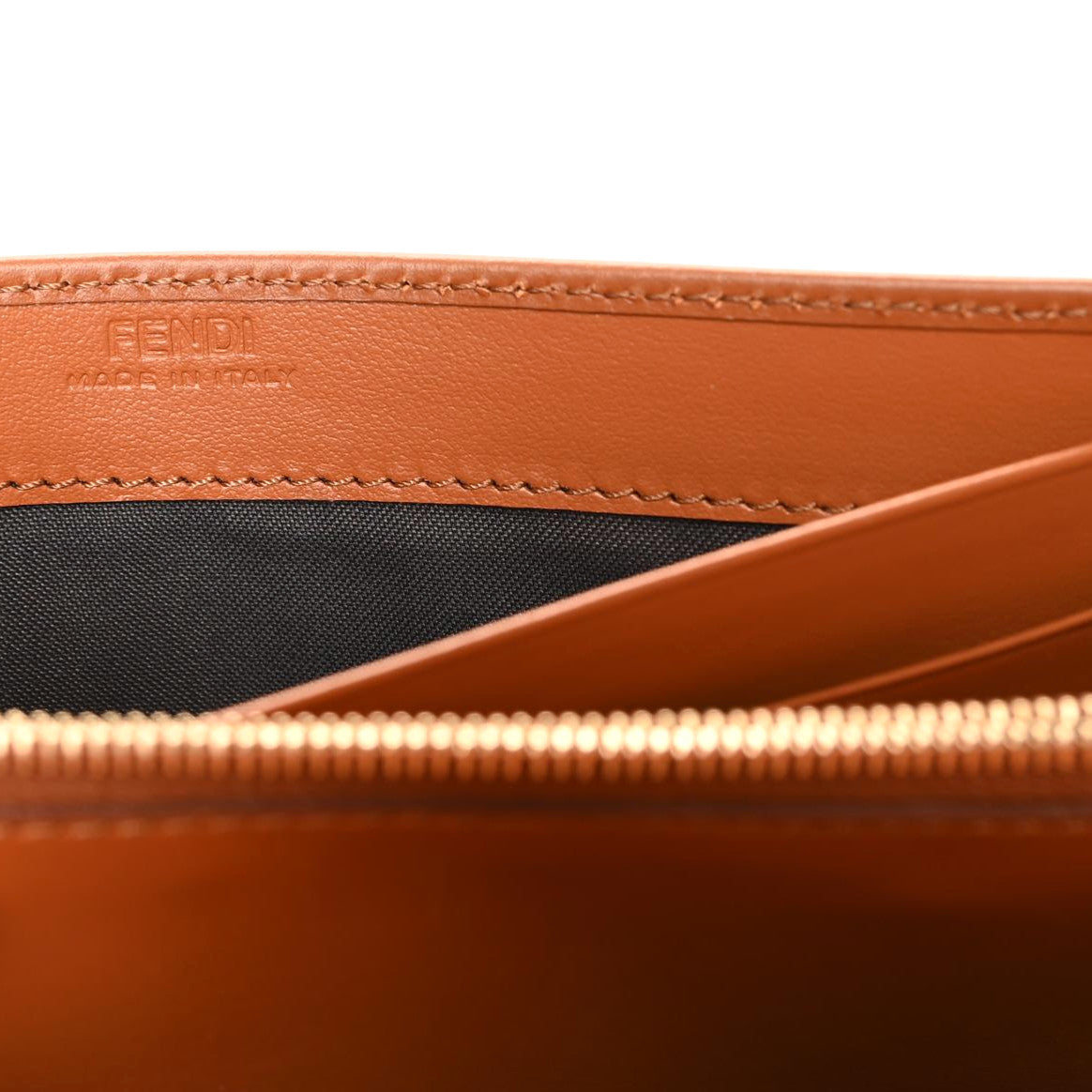 Vitello King Tamponato Logo Embossed Continental Wallet Cuoio