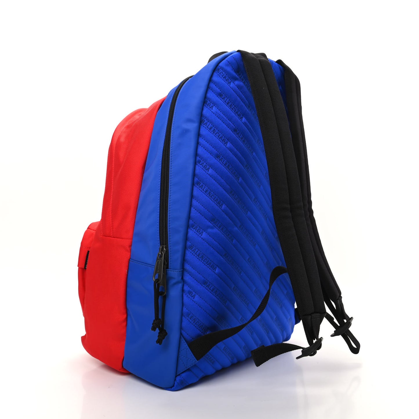 Nylon Logo Embroidered Double Pack Backpack Red Blue