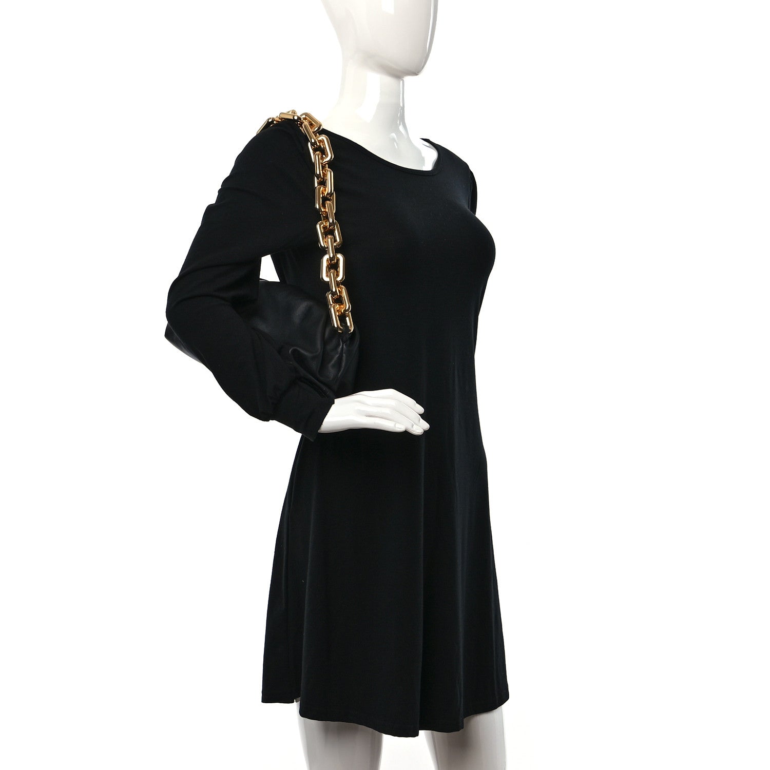 Bottega Veneta Calfskin The Pouch Chain Black 2 of 9